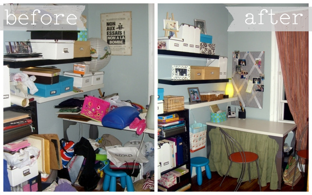 Before After Of Organized Spaces, Organizing Living Room Before And After