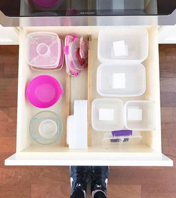 3 ways to organize your storage containers with Horderly! #horderly #s, Tupperware Organization